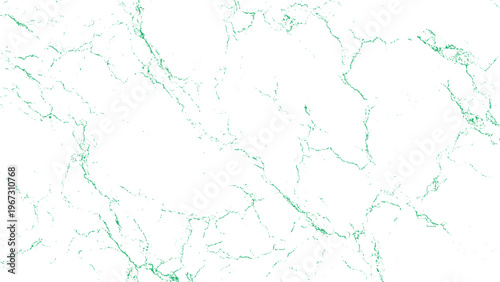 Green cracked texture on white background with scattered lines and dots abstract pattern