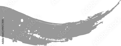 Gray abstract brush stroke design element for creative projects and backgrounds artistic expression