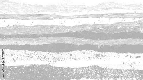 Gray and white abstract texture with horizontal lines and splatters grunge background