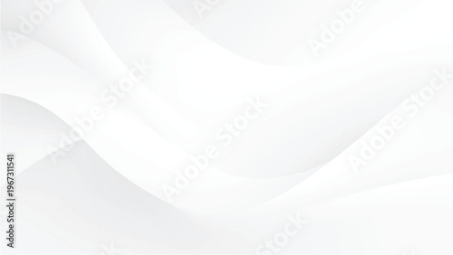 Abstract white wavy background with smooth curves and light gray shadows modern design element