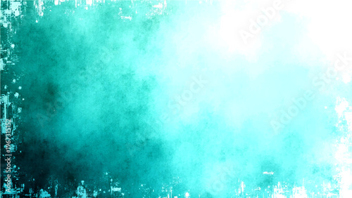 Abstract turquoise haze and airy, misty vapor and dynamic texture and gentle gradation and dreamlike ambiance and ethereal and serene feeling and textured background