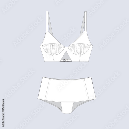 Structured Cup Womens Lingerie Set