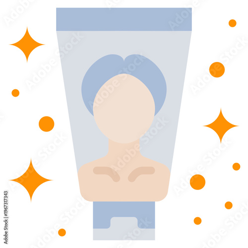 Vector illustration of cosmetic tube stock illustration