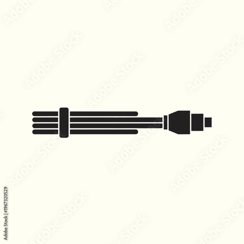 Black electrical connector with multiple wires for data transfer and power.
