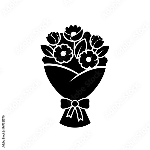 Elegant bouquet of flowers tied with a decorative ribbon perfect for gifting and celebrations.