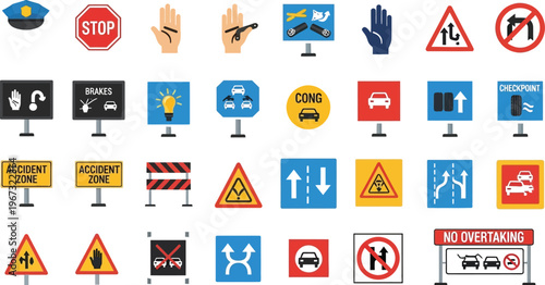 Traffic and hazard signs inform drivers of.