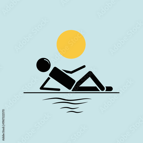 Relaxation and leisure time under the warm sun on the beach.