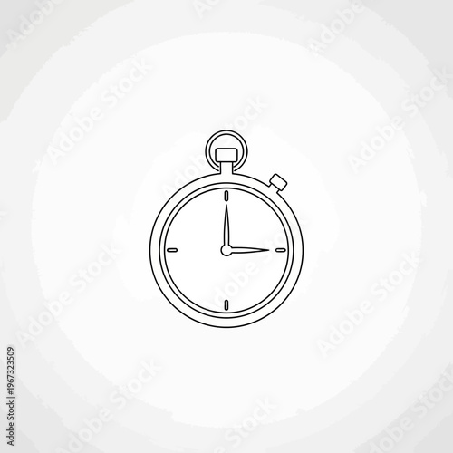 Simple stopwatch illustration showing time measurement and precision in detail.