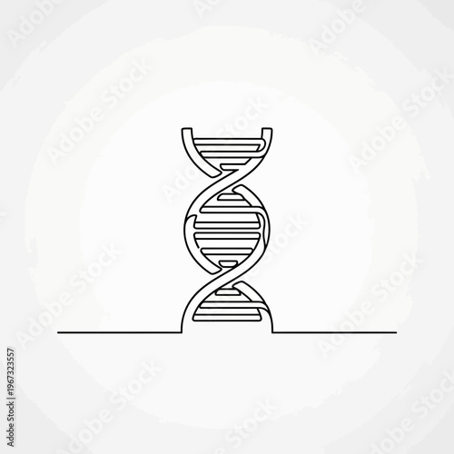 Simplified illustration of a DNA double helix structure genetic code concept.