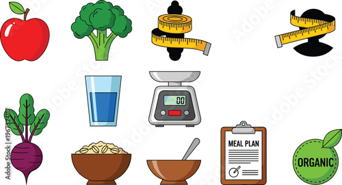 Mathematics and Science Icons Set with Geometry, Formulas, Globe, Lightbulb, and Compass for Websites, Apps, and Digital Media