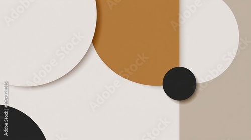 Different Shapes Are Arranged on a Neutral Background