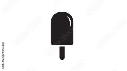 Popsicle icon with a rounded top and stick, representing a frozen sweet treat for summer refreshment.