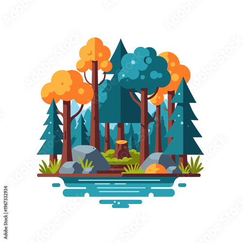 A stylized illustration of green plant elements on a white background, ideal for use in designs requiring natural motifs.