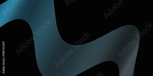 The black background features thin, curved lines in gold and white that run horizontally, giving the image a luxurious and slightly moving look. This piece feels elegant and easy on the eyes