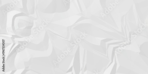 Crumple crushed white paper obsolete rumple craft design. wrinkle ripped cardboard crumple aged closeup recycled document grunge paper background.
