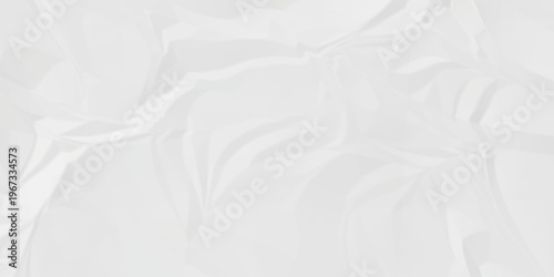 Crumple crushed white paper obsolete rumple craft design. wrinkle ripped cardboard crumple aged closeup recycled document grunge paper background.