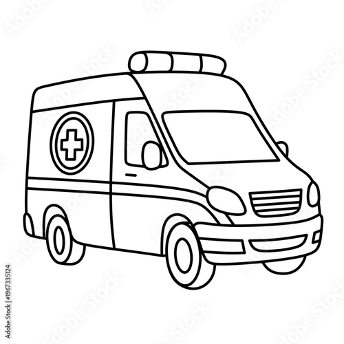 ambulance transport colouringbook