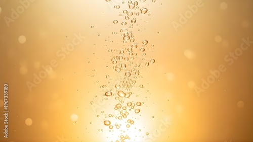 Golden Champagne Bubble Particle Background with Luxury Sparkle, Soft Glow Lighting, and Elegant Celebration Mood in 4K