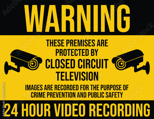 Security Camera or cctv sign, logo, badge, icon, sticker, label, emblem, stamp, symbol, black, line, flat vector, isolated illustration. Security Camera or cctv for street, home and building concept.