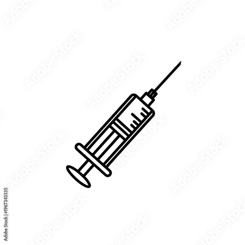 Syringe medical injection vector illustration flat design