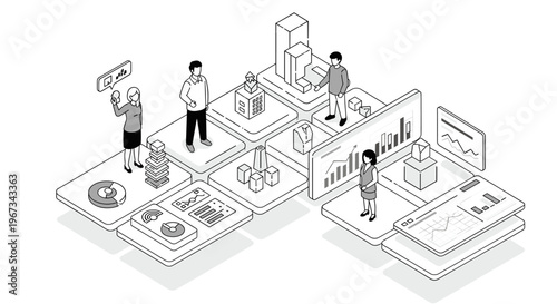 A sleek and modern flat interface design element with a grey circle on a white background, conveying a sense of minimalism and technology.