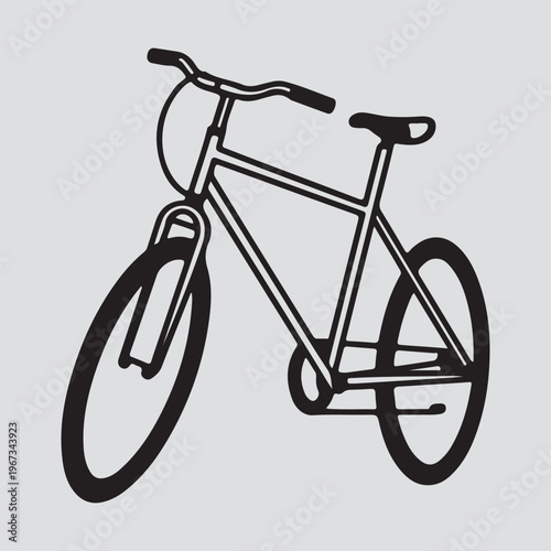 Vintage red bicycle vector illustration on white background