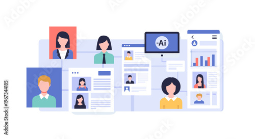 A modern illustration of a man with a calm and approachable demeanor, suitable for various digital and print applications.