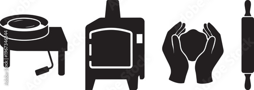 Vector illustration of a hand silhouette and a manicure set with nail polish on a white background featuring a social media like button icon or a fashion business concept design