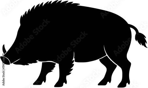 Wild Boar Silhouette – Flat Vector Plotter Cut File