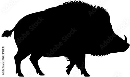 Wild Boar Silhouette – Flat Vector Plotter Cut File
