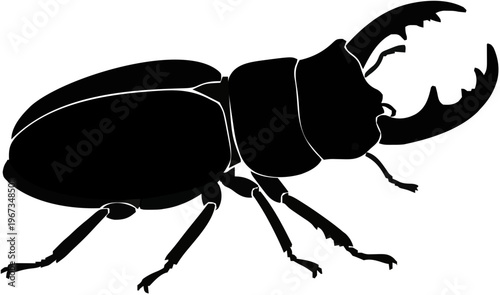 Stag Beetle Silhouette – Flat Vector Plotter Cut File