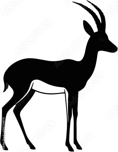 Springbok Silhouette – Flat Vector Plotter Cut File