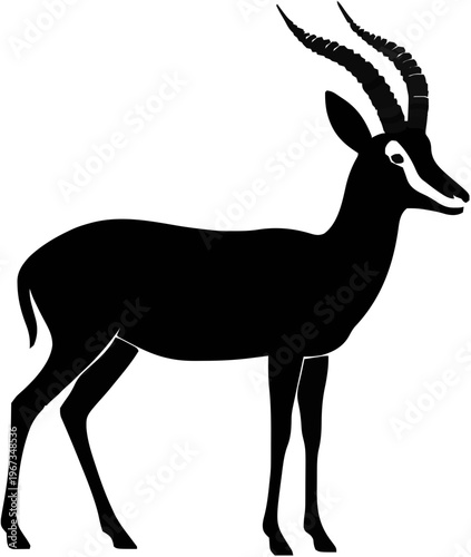 Springbok Silhouette – Flat Vector Plotter Cut File