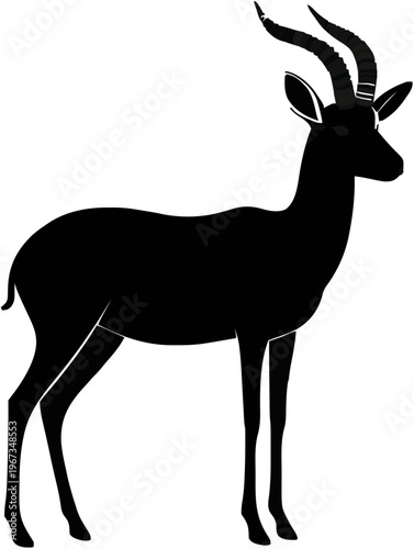 Springbok Silhouette – Flat Vector Plotter Cut File