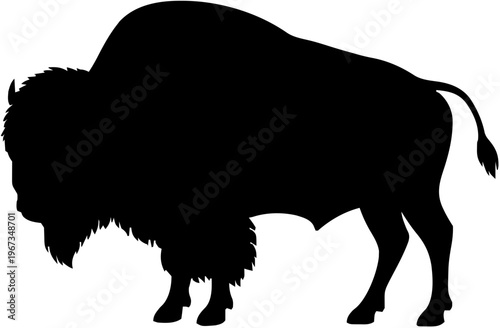 Bison Silhouette – Flat Vector Plotter Cut File