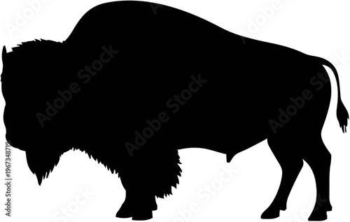 Bison Silhouette – Flat Vector Plotter Cut File