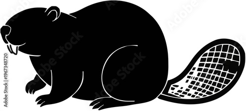 Beaver Silhouette – Flat Vector Plotter Cut File