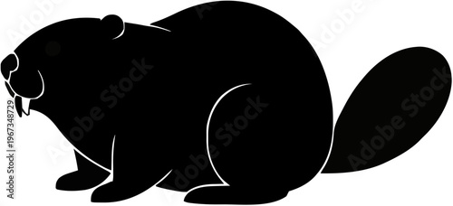 Beaver Silhouette – Flat Vector Plotter Cut File