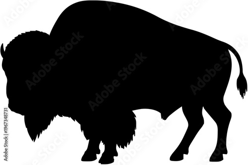 Bison Silhouette – Flat Vector Plotter Cut File