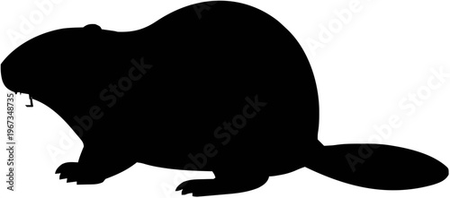 Beaver Silhouette – Flat Vector Plotter Cut File