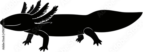 Axolotl Silhouette – Flat Vector Plotter Cut File