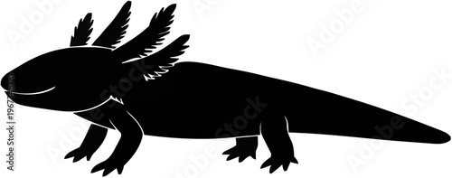 Axolotl Silhouette – Flat Vector Plotter Cut File