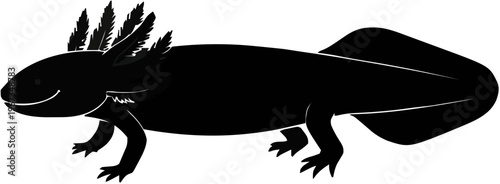 Axolotl Silhouette – Flat Vector Plotter Cut File