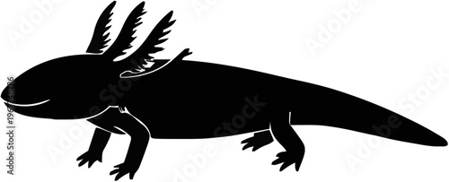 Axolotl Silhouette – Flat Vector Plotter Cut File