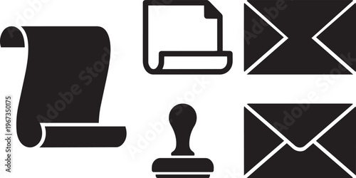 Black vector illustration set of kitchen tools and icons for web business design isolated on a white background as a sign or symbol concept