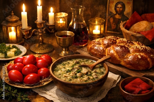 Magiritsa Soup Greek Easter Night