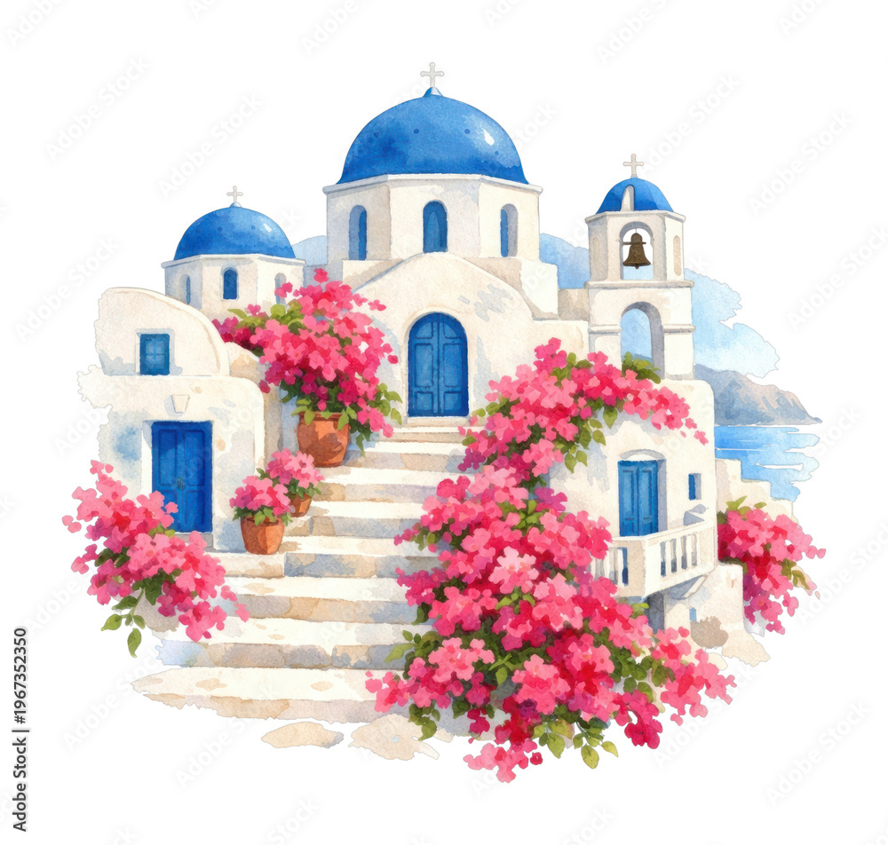 Obraz premium Picturesque Greek island architecture.