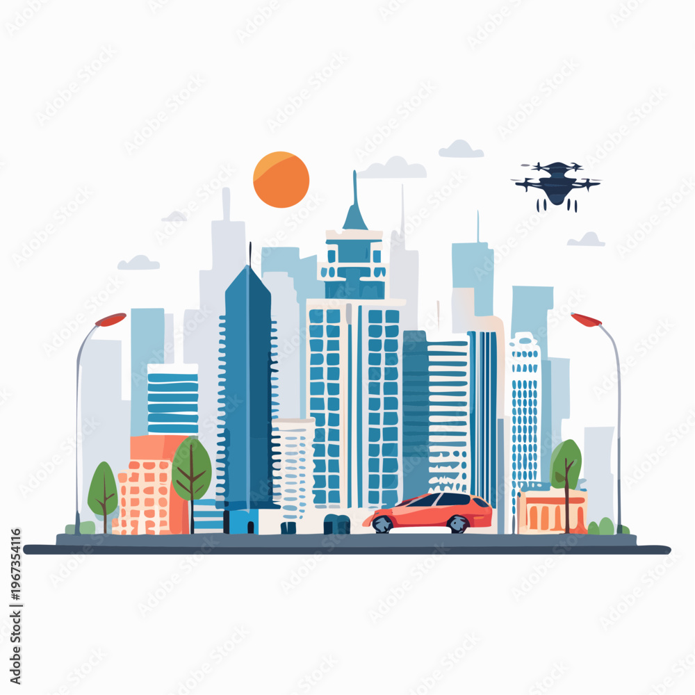 Obraz premium Smart City der Zukunft
