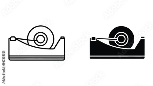 Comparison of tape dispenser designs with and without tape visibility