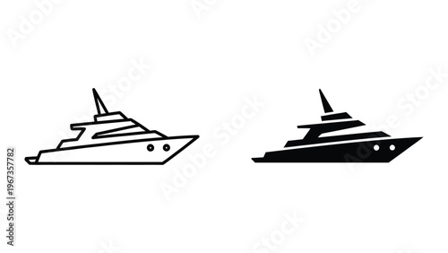 Comparison of two sleek modern yacht silhouettes against a plain background